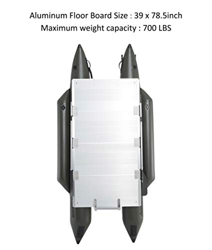 AQUOS Heavy-Duty FM 10.2 ft Inflatable Fishing Pontoon Boat for One
