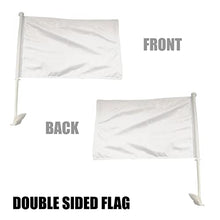 BANNER BUZZ MAKE IT VISIBLE Solid White Car Window Clip Flag Fade Resistant Vehicle for Patriotic, Sports Events, Parades - Premium - Double Side Printing (Pack of 50)