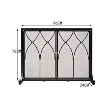 Fireplace Screen European Style Iron Fireplace Screen, Floor Fireplace Screen Partition, Fireplace Door Fence, Hollow Fire Screen Fireplace Fire Screen