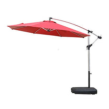 FAFACAI European Style Roman Umbrella Garden Parasol with Hand Crank Aluminum Awning Suitable for Beach Swimming Pool Courtyard Terrace Folding Outdoor Parasol (RED)