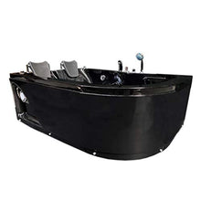 SIMBASHOPPING USA Whirlpool Bathtub Hot Tub Massage 2 Persons Hydrotherapy BLACK HAVANA