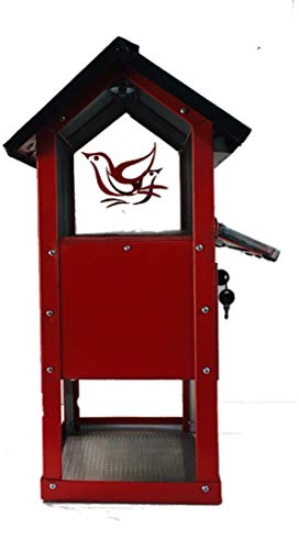 Jorden Innovations Ulimate Bird Automatic Solar Bird Feeder (Red)