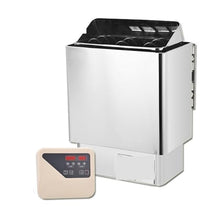 POGHDBXA Sauna Accessories, Sauna Sweat Stove with Internal and External Control, Commercial Stainless Steel Dry for Home Use, Small Machine(6kw,Digital Display)