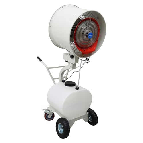 THUXEON 110V Industrial Spray Electric Fan 550W Industrial Misting Cooling Spray Fan, Portable Oscillating Misting Blower 60L Tank, 19776CFM, Cools, Humidifies, Purifies the Air for Workshop, Factory