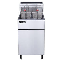 Dukers DCF5-NG Natural Gas Commercial Floor Deep Fryer with 5 Tubes Burners 70lb 150,000 BTU