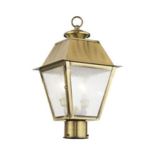 Livex Lighting 2166-61 Mansfield 2-Light Outdoor Post Lantern, Charcoal