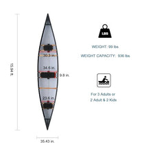 Paddle Voyage 15.94ft Family Fishing Canoe Kayak Blue