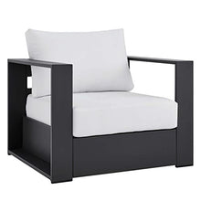 Modway Tahoe Aluminum 4-Piece Outdoor Patio Set in Gray White