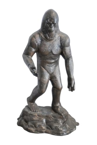 NIFAO Aluminum Bigfoot Sasquatch Statue on Rock Base 38"x29"x77"H