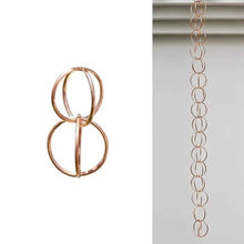 YUSIWOAL Rustproof Aluminum Rain Chain - Unique Garden Decoration, Easy Installation, Gutter Protection, Gorgeous Fountain Display, Rainwater Collector(Gold,5.0m/16.5ft)