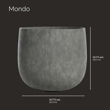 COSAPOTS Mondo Round Indoor/Outdoor Planter, 20x19in Grey Stone