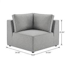 Outdoor Escape Gray 7-Piece Outdoor Patio Upholstered Sectional Sofa, Cushioned Seating, Durable Frame, Outdoor Lounge Set