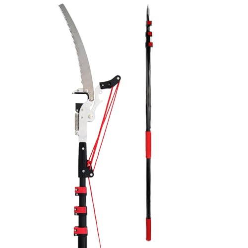 Telescopic Pruning Saw, Pole Saw Tree Pruner Extendable Telescopic Landscaping Pole Saw for Pruning and Trimming Branches Leaves Saw (Size : 24FT)