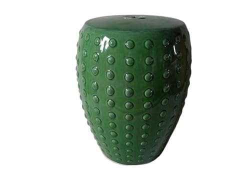 LINKIO Garden Stool Chinese Rustic Living Room Creative Vanity Stool Sitting Stool Ceramic Drum Stool Sitting Pier Decorative Furniture Ottomans