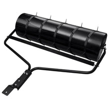 Garden Lawn Roller Pull with Aerator Clamps, Soil Aerating Tool for Lawns, Steel Construction, Ø 11.81 x 35.43 in