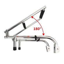 Stainless Steel 2+1 Step Ladder Folding Step Ladder with Teak Treads for Boat Yacht Hardware