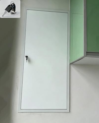 Jievmrs Lockable Plumbing Access Door for Drywall, 16x36 18x32 22x30 24x36 22x46 25x52 22x60 inch Access Panel, Attic/Laundry Chute Inspection Hatch Door(70x150cm(28x59in))