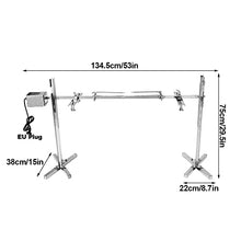 JYXYXSCP Stainless Steel Electric Motor Outdoor Rotisserie BBQ Spit Roaster Grill Rod Camping Barbecue Kits BBQ Tools,for Picnic