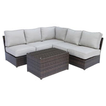 callmego Wicker Outdoor Seating Group with Cushions for Patio and Deck Use