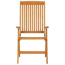 TUERYAFEK Solid Eucalyptus Wood Garden Armchairs 2 Pack, Folding Patio Chairs with 5 Position Reclining Backrest, Outdoor Seating for Terrace and Patio