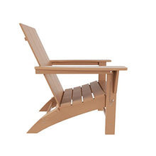 WestinTrends Ashore Ashore 8-Piece Modern Poly Folding Adirondack Chair Set, Teak