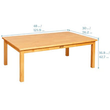 ECR4Kids Rectangular Hardwood Table & Chairs Set Honey