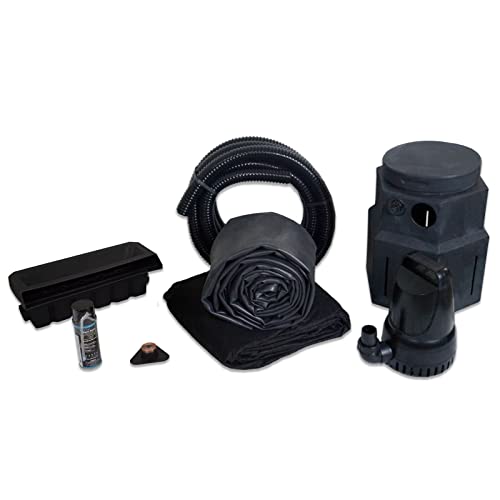HALF OFF PONDS Pond Free Cascade 4100 Waterfall Kit with EPDM Liner and Pump Black