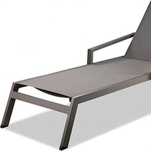 HomeRoots Set of 2 Taupe Modern Aluminum Chaise Lounges Taupe
