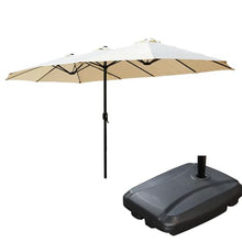GYYDXXFC Outdoor Table Market Yard Umbrella, Patio Umbrella with Base, Outdoor Sunshade Umbrella, Windproof for Patio Garden Backyard(White,Large Base)