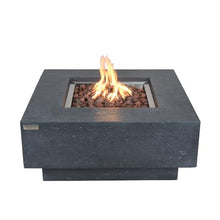 Elementi Manhattan Propane Fire Pit Table Cast Concrete 36 x 36-in