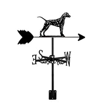 ZNEL Animal Dog & Puppy Weathervane Metal Stainless Steel Wind Vane Weathercock,Spray Paint to Prevent Rust Wind Direction Indicator Garden Patio Yard Ornament,Dalmatian
