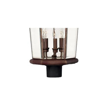 Hinkley Augusta Three Light 23.25" Outdoor Post Mount Lantern – Clear Beveled Glass, Solid Brass, Traditional, Pathway Driveway Landscape, Pier Mount Compatible, Post Sold Separately – Copper Bronze