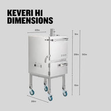 Keveri H1 Inox | | Multi-Purpose Stainless Steel Charcoal Oven | Grill, Smoker, Roast, Bake, Pizza Oven