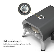 Yioryo Gas Pizza Oven Outdoor - 12" Portable Gas Pizza Ovens for Outside - Professional Pizza Stove with Rotation Function, Ideal for Any Outdoor Kitchen