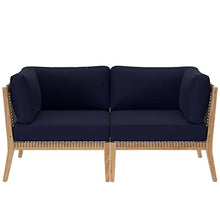 Modway Clearwater Loveseat Gray Navy