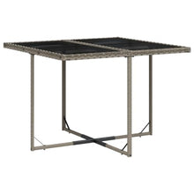 AMBERARD Patio Dining Set Set of 10 Gray PE Rattan Large Collapsible Furniture Set