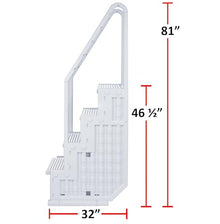 Aqua Select Everest Entry Step System | Above Ground Pool Step | 350 Lb Capacity | White Steps