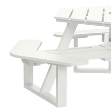 Bahia Verde Shoreline Made in USA Hexagon Picnic Table, Seating for 6, Coconut White