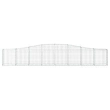 Arched Gabion Baskets 2 pcs Galvanized Iron for Outdoor Plants White Black