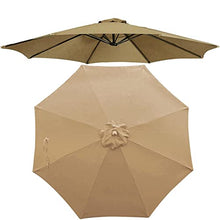 FKTHYO Parasols Replacement Parasol Canopy Cover 3/2.7m 8/6 Ribs Parasol Canopy Cover Replacement Patio Market Umbrella Waterproof Umbrella Replacement Top Shade Cover,Khaki-2.7m/8.8ft (8ribs)