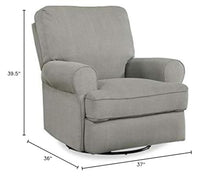 Rosebery Kids Traditional Swivel Gliding Nursery Recliner Gray