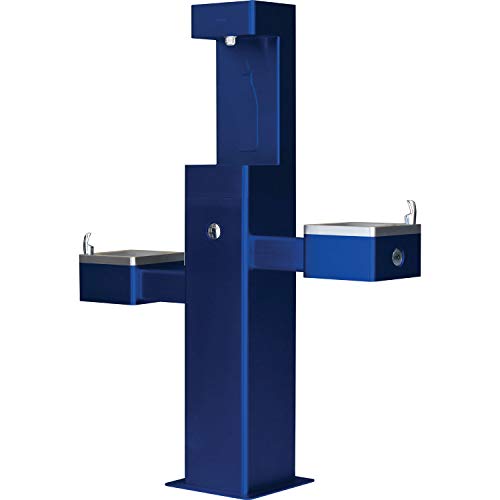 Global Industrial Outdoor Bottle Filling Station with Bi-Level Drinking