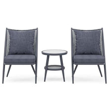 Furniture of America Chauncy Aluminum 3-Piece Outdoor Bistro Set in Gray