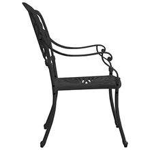HEFZGDB 5 Piece Bistro Set Cast Aluminum Black Outdoor Table and Chairs Outdoor Patio Furniture Set Balcony Furniture Great for porches, lawns and patios.