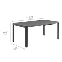 Modway Tahoe Aluminum 9-Piece Patio Dining Set in Gray White