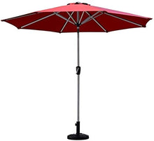 Outdoor Garden Parasols Parasols 9'/2.7M Patio Table Umbrella Outdoor Garden with 8 Sturdy Ribs for Garden Deck Backyard and Pool (Color : Light Khaki) (Wine Red)