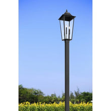 Z-Lite Gannon 3 Light 124" Tall Post Light Black
