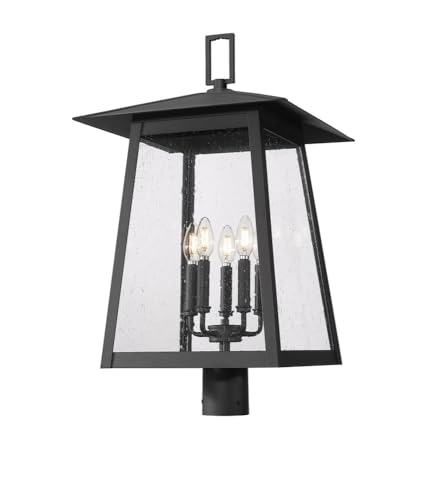 Z-Lite 5015PHXLR Rainer 5 Light 28" Tall Post Light - Black