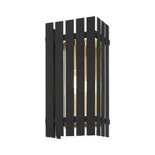 Livex 1 Light Black Outdoor Wall Lantern Brass