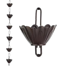 DFTDFYXYRain Chain Outdoor Rain Chains Rain Catcher Chain Metal Hanging Adjustable Rain Chains for Gutters 3.2-26.2FT Metal Garden Rainwater Diverter Catcher Chains for Gutters Rotating,8m(26.2ft)